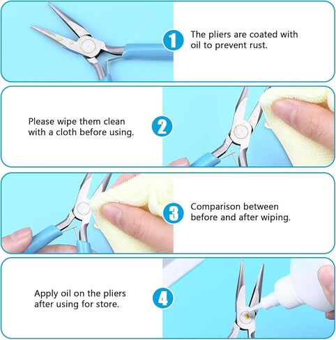 4 PCS Jewelry Pliers Set Needle Nose Round Nose and Wire Cutters for Jewelry Making Repair and Crafts(MIX1) in Saudi Arabia