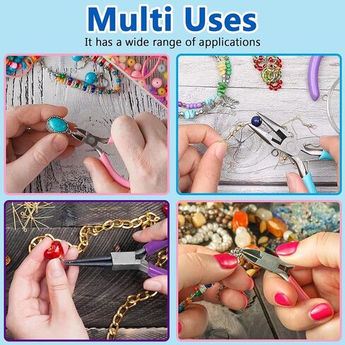 4 PCS Jewelry Pliers Set Needle Nose Round Nose and Wire Cutters for Jewelry Making Repair and Crafts(MIX1) in Saudi Arabia