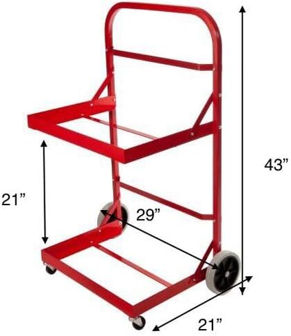 Red Aluminum Recycling Cart, 6E+1 lbs Capacity, 29x21x43 inches in Saudi Arabia