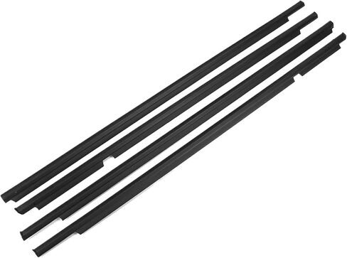 4 Pcs Outside Chrome or Black Rubber for 2003-2009 Weatherstrip Seal for 120 75711-60061(4pcs 2003-2009 Black) in Saudi Arabia