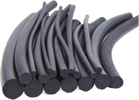 1meter Black EPDM Rubber Foam Sealing Strip Round Sponge Cord Bar for car Door Rubber Foam 2mm/4mm/5mm/6mm/7mm/8mm(8mm) in Saudi Arabia
