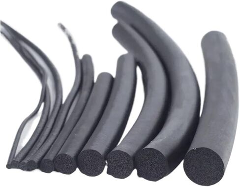 1meter Black EPDM Rubber Foam Sealing Strip Round Sponge Cord Bar for car Door Rubber Foam 2mm/4mm/5mm/6mm/7mm/8mm(8mm) in Saudi Arabia