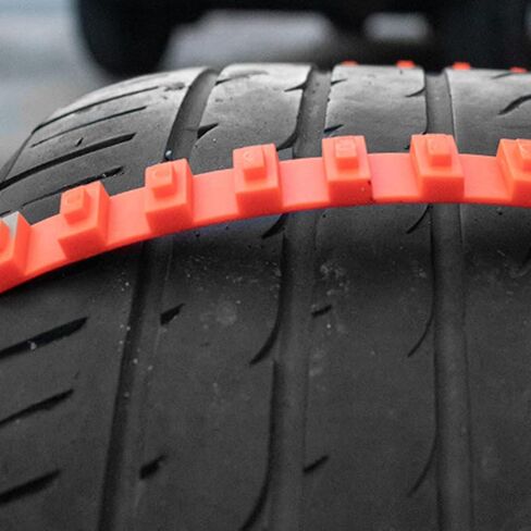 Universal Reusable Anti-skid Nylon Tire Chains, Universal Tire Chain Anti Skid Wheel Belts for Cars Suvs Trucks, Adjustable Temporary Tire Straps for Snow and Ice (10) in Saudi Arabia