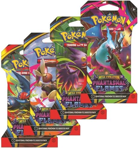Pokemon TCG: Mega Evolution Phantasmal Flames Sleeved Booster Pack Lot - 8 Packs in Saudi Arabia