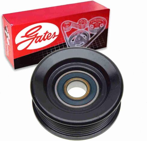 Gates Grooved Pulley DriveAlign Drive Belt Idler Pulley compatible with Lincoln Town Car 4.6L V8 2001-2011 in Saudi Arabia