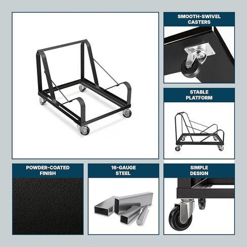 Dolly for OEF8500 Series, Compatible with Any Sled-Base Stack Chair of Similar Or Identical Dimensions,Black in Kuwait