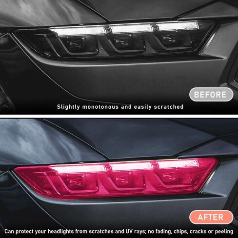 Car Light Tint Film, 12×48 Inch Tint Vinyl Wrap Film Roll with Squeegee and Cutter, Self-Adhesive Film Sticker for Car Headlights Tail Lights Fog Lights, Car Accessories in Saudi Arabia