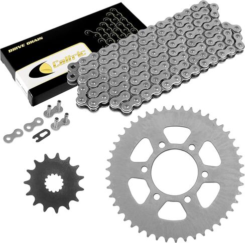 Caltric Drive Chain & Sprockets Compatible with Kawasaki R650 Z650 2019-2021 / KLE650 Vs. 2008-2013 2022 / EX650 Ninja 650 2012-2023/520 Pitch 114 Link in Saudi Arabia
