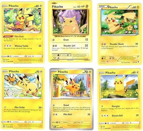 Pikachu Card Set - Pokemon 6 Card Lot - Furious Fist - XY Evolutions - 27/111-35/108 in Saudi Arabia