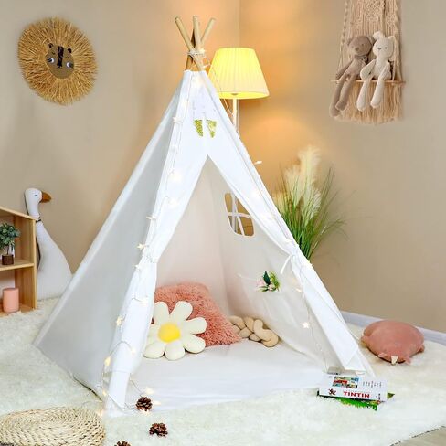 Kids Teepee Tent Indoor with Star Lights, Gift for Boys & Girls, Toys for Toddler, Kids Playhouse for Indoor Decor Party Games in Saudi Arabia