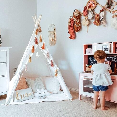 Kids Teepee Tent Indoor with Star Lights, Gift for Boys & Girls, Toys for Toddler, Kids Playhouse for Indoor Decor Party Games in Saudi Arabia