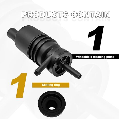 Windshield Washer Pump & Grommet, Compatible with 2009-2016 Ram 2500, 2009-2017 Ram 1500/ Ram 3500, Replace OE number 68071576AA in Saudi Arabia