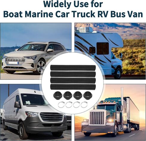 Car Truck RV Bus Van Boat Car Heater Duct Kit Car Heater Duct Pipe Hose Set with Heater Pipe Clamp 42mm ID 100cm Max l in Saudi Arabia
