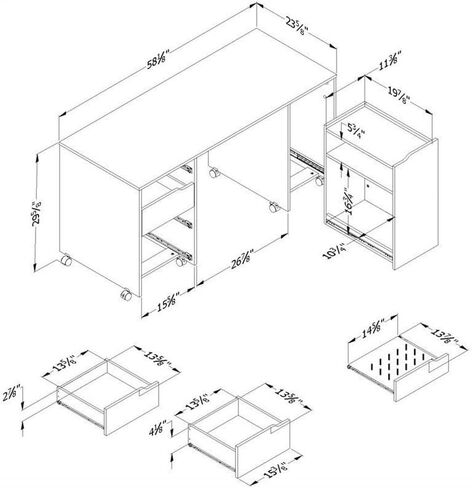 Levan Home Sewing Craft Table on Wheels in Pure White in Saudi Arabia