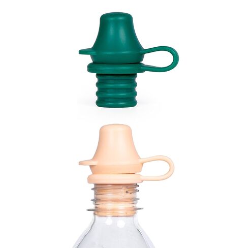 Kiddikap - Water Bottle spout Adapter for Kids, Babies, and Adults - 3-Pack Set, Leak-Proof, No-Spill Design, BPA-Free, Reusable, and Easy-to-Use, Sage, Sand and Peach in Saudi Arabia