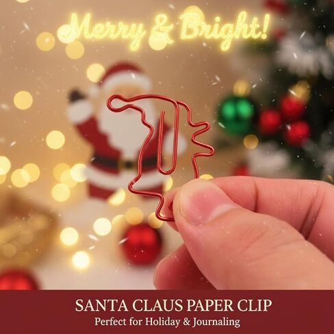 60pcs Cute Christmas Paper Clips, Fun Paperclips, Christmas Office Supplies, Office School Christmas Gifts in Saudi Arabia