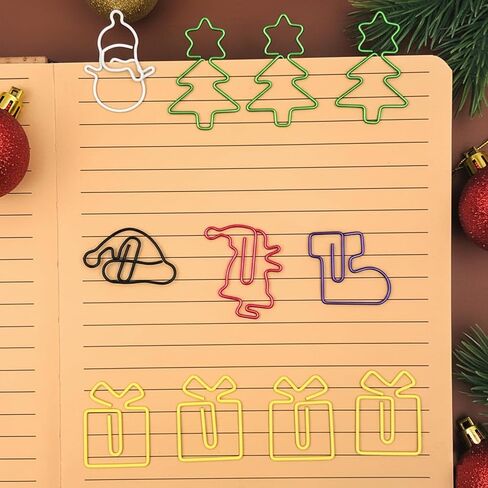 60pcs Cute Christmas Paper Clips, Fun Paperclips, Christmas Office Supplies, Office School Christmas Gifts in Saudi Arabia