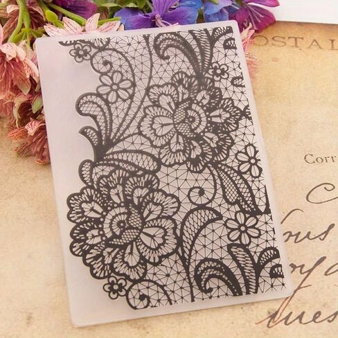3D Embossed Folder for DIY Relief Craft Making LACE Flower Pattern Background Greeting Card Scrapbooking No Stamp Metal Cutting Die in Saudi Arabia