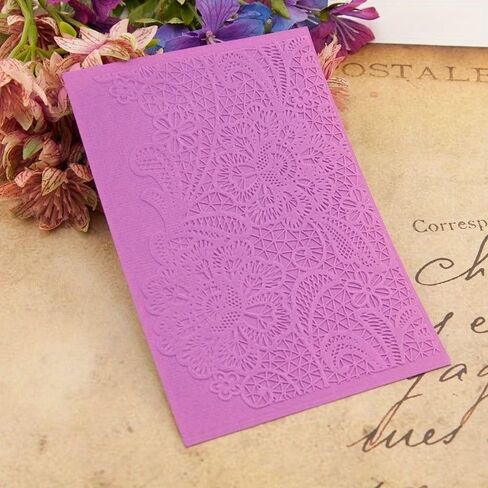 3D Embossed Folder for DIY Relief Craft Making LACE Flower Pattern Background Greeting Card Scrapbooking No Stamp Metal Cutting Die in Saudi Arabia