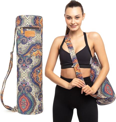Celestial Yoga Mat Bag | Large Yoga Mat Bags for Women and Men | Fits Thick Yoga Mat & Yoga Accessories | Three Storage Pocket | Adjustable Yoga Bag Shoulder Strap in Kuwait