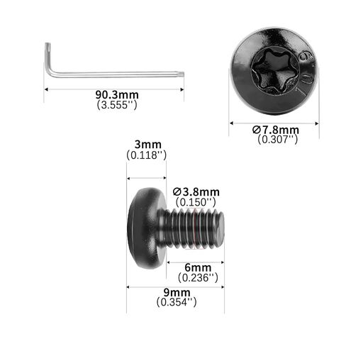 M4x8mm لوحة ترخيص مسامير زر رئيس توركس محرك آلة مسامير الكربون الصلب الأسود أكسيد عموم رئيس توركس الأمن المسمار 30 قطعة HS/JXLS-07 in Kuwait