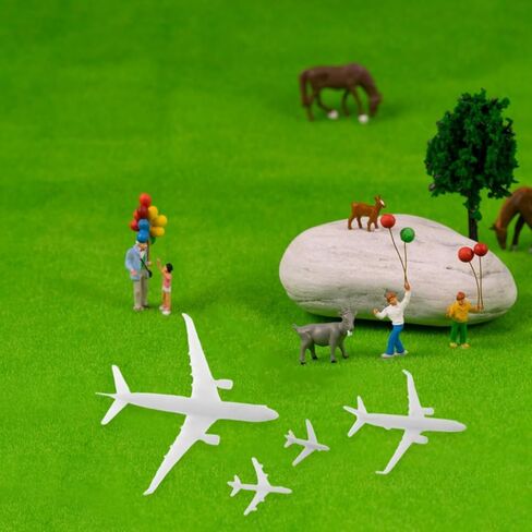 Gatuida 4pcs Micro Landscape Airplane Models Detailed Planes for Desktop Display for Exhibitions and Creative Model Collections Realistic Miniature Aircraft Figurines in Saudi Arabia