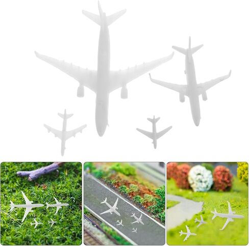 Gatuida 4pcs Micro Landscape Airplane Models Detailed Planes for Desktop Display for Exhibitions and Creative Model Collections Realistic Miniature Aircraft Figurines in Saudi Arabia