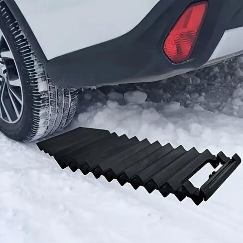 Traction Boards, 12.8in Snow Chains, Winter Car Essentials, Car Snow Chains Anti-Slip Mats Vehicle Portable Recovery Tracks For Cars, Trucks, Van in Saudi Arabia
