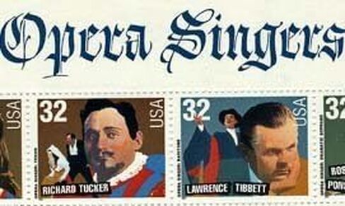 USPS Legends of American Music Series Opera Singers (ورقة من 20) 32 سنتًا طوابع بريدية #3154-3157 in Kuwait