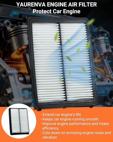 Engine & Cabin Air Filter Kit with Activated Carbon, Fit for 2020 2021 2022 2023 2024 2025 Kia Telluride 3.8L, 2019-2020 Hyundai Santa Fe 2.0L/2.4L, Replace 97133J5000, 28113A9100, WP10367, 971333M000 in Saudi Arabia