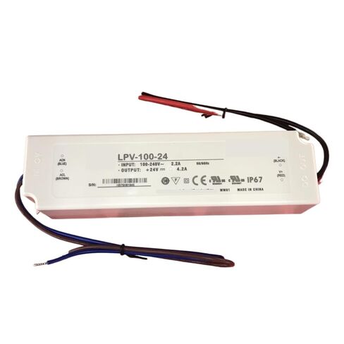1pcs LPV-100 Series LPV-100-5 LPV-100-12 LPV-100-15 LPV-100-24 LPV-100-36 LPV-100-48 IP67 LED Waterproof Power Supply(LPV-100-12) in Saudi Arabia