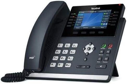 Yealink T46U IP Phone - Power Adapters Included - 1 Year Manufacturer Warranty - Unlocked can be Used with Any VoIP Provider (Renewed) in Saudi Arabia