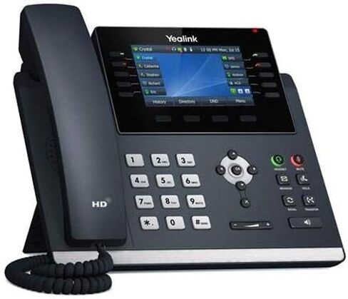 Yealink T46U IP Phone - Power Adapters Included - 1 Year Manufacturer Warranty - Unlocked can be Used with Any VoIP Provider (Renewed) in Saudi Arabia