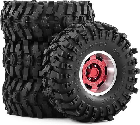 عجلات وإطارات Beadlock 1.9 بوصة لـ 1/10 RC Crawler TRX4 Axai1 SCX10 SCX10 III 90046 D90،1.9 عجلات RC 1.9 إطارات Beadlock إطارات RC، 4 عبوات (برونزية) in Kuwait