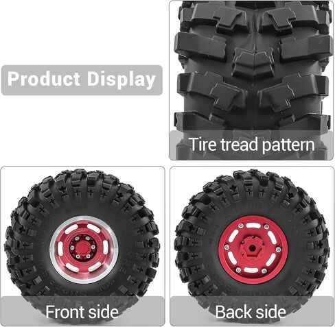 عجلات وإطارات Beadlock 1.9 بوصة لـ 1/10 RC Crawler TRX4 Axai1 SCX10 SCX10 III 90046 D90،1.9 عجلات RC 1.9 إطارات Beadlock إطارات RC، 4 عبوات (برونزية) in Kuwait