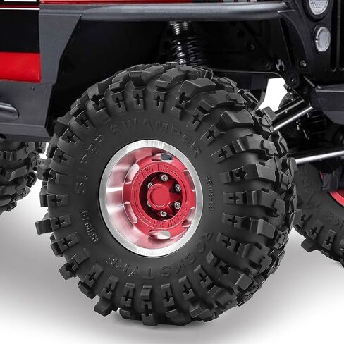 عجلات وإطارات Beadlock 1.9 بوصة لـ 1/10 RC Crawler TRX4 Axai1 SCX10 SCX10 III 90046 D90،1.9 عجلات RC 1.9 إطارات Beadlock إطارات RC، 4 عبوات (برونزية) in Kuwait