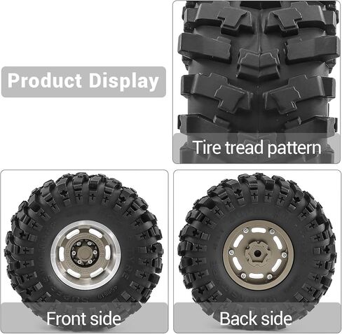 عجلات وإطارات Beadlock 1.9 بوصة لـ 1/10 RC Crawler TRX4 Axai1 SCX10 SCX10 III 90046 D90،1.9 عجلات RC 1.9 إطارات Beadlock إطارات RC، 4 عبوات (برونزية) in Kuwait