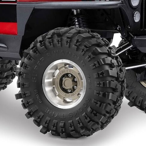 عجلات وإطارات Beadlock 1.9 بوصة لـ 1/10 RC Crawler TRX4 Axai1 SCX10 SCX10 III 90046 D90،1.9 عجلات RC 1.9 إطارات Beadlock إطارات RC، 4 عبوات (برونزية) in Kuwait