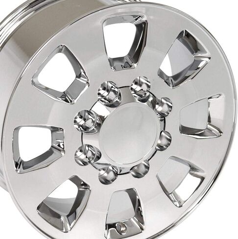 New Aluminum Alloy wheel 18 inch Rim Replica CV75B fits GMC Sierra 18x8 Chrome 8-180 Bolt-pattern Offset 44 in Saudi Arabia