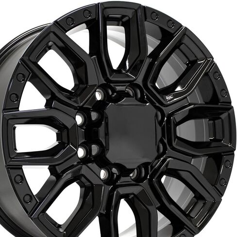 New Aluminum Alloy wheel 20 inch Rim Replica CV97A fits GMC Sierra 2500/3500 20x8.5 Gloss Black 8-165.1 Bolt-pattern Offset 12 in Saudi Arabia