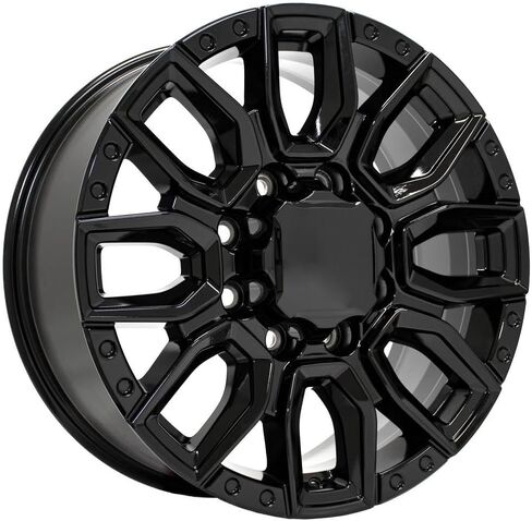 New Aluminum Alloy wheel 20 inch Rim Replica CV97A fits GMC Sierra 2500/3500 20x8.5 Gloss Black 8-165.1 Bolt-pattern Offset 12 in Saudi Arabia