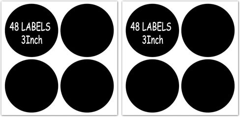 3" inch Round Chalkboard Labels - Reusable Round Chalkboard Stickers Pantry and Storage Stickers for Jars, Spice,Parties, Craft Rooms, Weddings and Organize Your Home & Kitchen-48PCS in Saudi Arabia