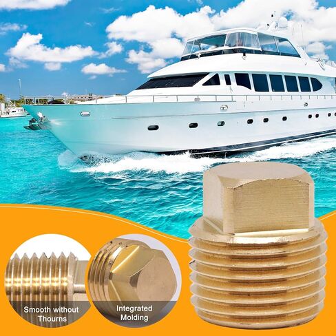 قابس القارب، قابس NPT 1/2 بوصة، قابس تصريف القارب من الفولاذ المقاوم للصدأ 304، قابس تصريف احتياطي لهيكل القارب يناسب معظم هياكل القوارب in Kuwait