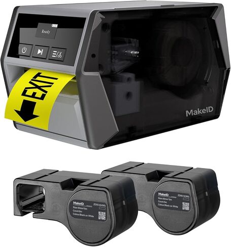 Makeid D50 Industrial Label Printer, Desktop Label Maker 2" Print Head, Mobile APP & PC Editor Compatible, 2600mAh Li-ion Battery, Come with 1.97" W x 26.24ft L Label Heavy-Duty Labeler for Job Sites in Saudi Arabia