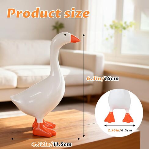 Premium Desk Goose Statue-Resin Desktop Goose With Magnetic Beak Used for key storage,I nteresting Office Mini Table Goose Decoration, Suitable For Bathroom, Kitchen,Dormitory, Mini Garden Decoration in Saudi Arabia
