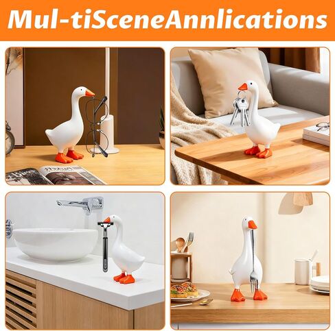 Premium Desk Goose Statue-Resin Desktop Goose With Magnetic Beak Used for key storage,I nteresting Office Mini Table Goose Decoration, Suitable For Bathroom, Kitchen,Dormitory, Mini Garden Decoration in Saudi Arabia