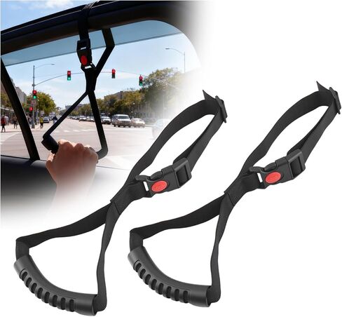 2PCS Adjustable Car Door Handle,2026 New Car Handle Assist with Non-Slip Handles & Locking Buckle,Portable & Detachable Vehicle Support Handles for Most Trucks,SUVs in Saudi Arabia