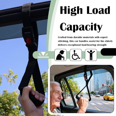 2PCS Adjustable Car Door Handle,2026 New Car Handle Assist with Non-Slip Handles & Locking Buckle,Portable & Detachable Vehicle Support Handles for Most Trucks,SUVs in Saudi Arabia