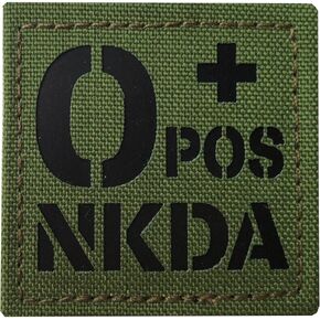 Infrared IR O POS NKDA O+ Blood Type Tactical Patch 2x2 Inch Medical Patch with Hook and Loop (Camo) in Kuwait