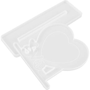 NUOBESTY 1set Heart-Shaped Photo Frame Silicone Mold for Casting Multi-Functional Picture Frame Mould Kit for Creative Crafts Family and Friends in Kuwait